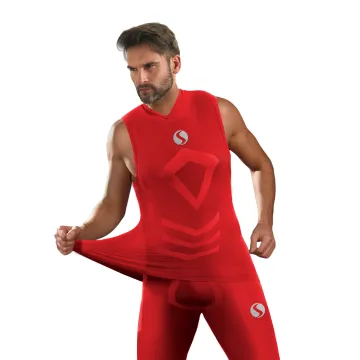 Koszulka męska Thermo Active CL38 bez rękawów czerwona
