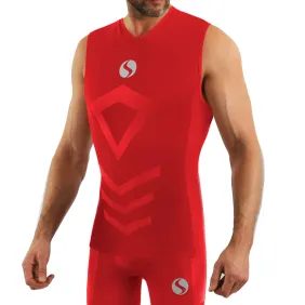 Koszulka męska Thermo Active CL38 bez rękawów czerwona