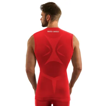 Koszulka męska Thermo Active CL38 bez rękawów czerwona