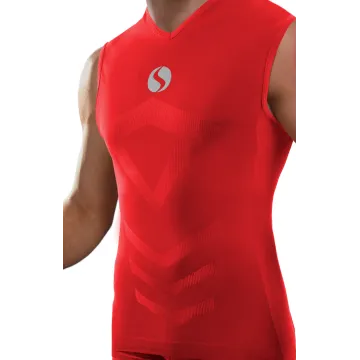 Koszulka męska Thermo Active CL38 bez rękawów czerwona