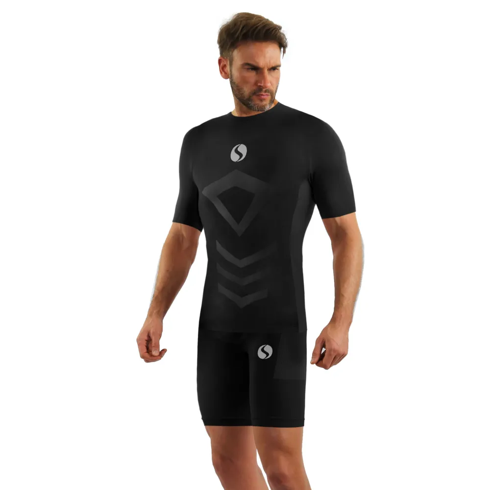 Sesto Senso Komplet Thermo męski krótko-krótki CL39, CL41 Czarny