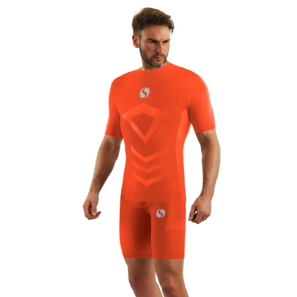 Sesto Senso Komplet Thermo męski krótko-krótki CL39, CL41 Pomarańczowy