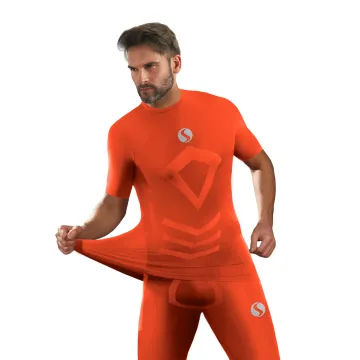 Sesto Senso Komplet Thermo męski krótko-krótki CL39, CL41 Pomarańczowy