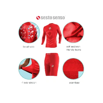 Sesto Senso Komplet Thermo męski krótko-krótki CL39, CL41 Czerwony