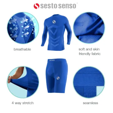Sesto Senso Komplet Thermo męski bezrękawnik-spodenki CL38, CL41 Chabrowy