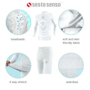 Sesto Senso Komplet Thermo męski bezrękawnik-spodenki CL38, CL41 Biały
