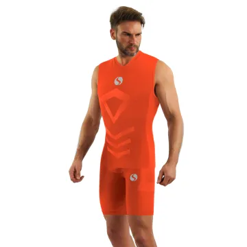 Sesto Senso Komplet Thermo męski bezrękawnik-spodenki CL38, CL41 Pomarańczowy