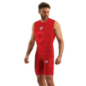 Sesto Senso Komplet Thermo męski bezrękawnik-spodenki CL38, CL41 Czerwony