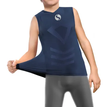 Koszulka chłopięca Thermo Active CL38 bez rękawów Granatowa