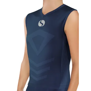 Koszulka chłopięca Thermo Active CL38 bez rękawów Granatowa