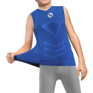 Koszulka chłopięca Thermo Active CL38 bez rękawów Chabrowa