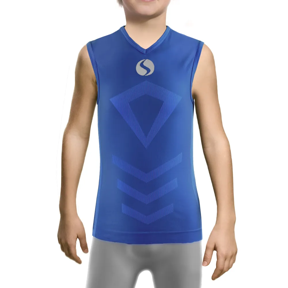 Koszulka chłopięca Thermo Active CL38 bez rękawów Chabrowa