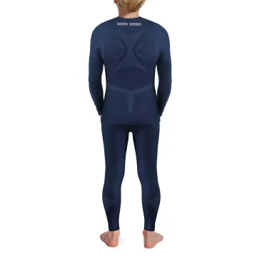 Sesto Senso Komplet Thermo chłopięcy długi CL40, CL42 Granatowy