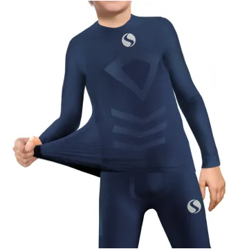 Sesto Senso Komplet Thermo chłopięcy długi CL40, CL42 Granatowy
