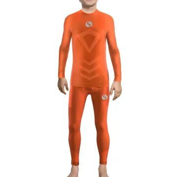 Sesto Senso Komplet Thermo chłopięcy długi CL40, CL42 Pomarańczowy