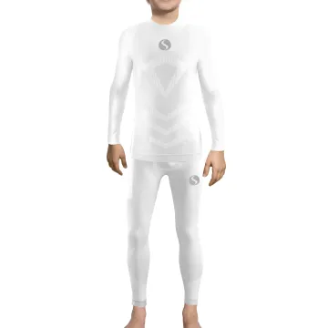 Sesto Senso Komplet Thermo chłopięcy długi CL40, CL42 Biały