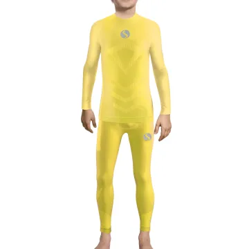 Sesto Senso Komplet Thermo chłopięcy długi CL40, CL42 Żółty