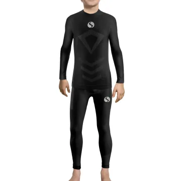 Sesto Senso Komplet Thermo chłopięcy długi CL40, CL42 Czarny