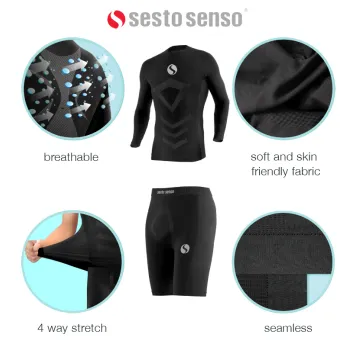 Sesto Senso Komplet Thermo chłopięcy długi CL40, CL42 Czarny