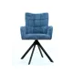 Sesto Senso Krzesło obrotowe tapicerowane do salonu jadalni biura Niebieskie