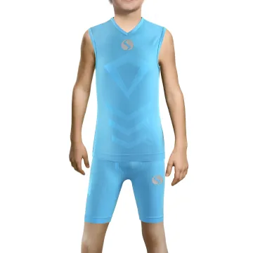 Sesto Senso Komplet Thermo chłopięcy bezrękawnik spodenki CL38, CL41 Niebieski