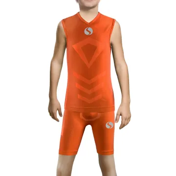 Sesto Senso Komplet Thermo chłopięcy bezrękawnik spodenki CL38, CL41 Pomarańczowy