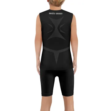 Sesto Senso Komplet Thermo chłopięcy bezrękawnik spodenki CL38, CL41 Czarny