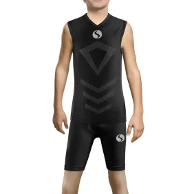 Sesto Senso Komplet Thermo chłopięcy bezrękawnik spodenki CL38, CL41 Czarny