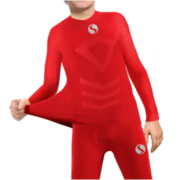 Sesto Senso Komplet Thermo chłopięcy długi rękaw spodenki CL40, CL41 Czerwony