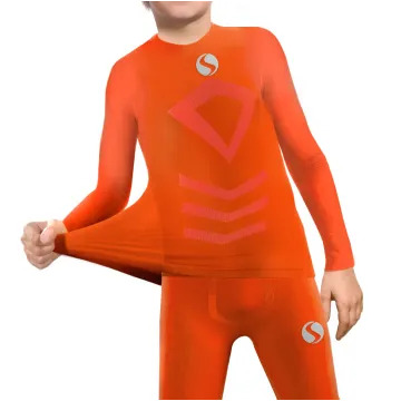 Sesto Senso Komplet Thermo chłopięcy długi rękaw spodenki CL40, CL41 Pomarańczowy