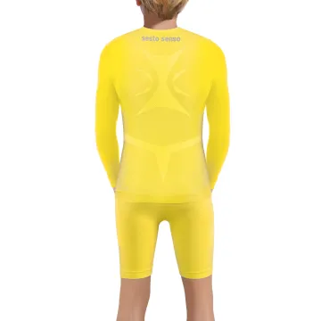 Sesto Senso Komplet Thermo chłopięcy długi rękaw spodenki CL40, CL41 Żółty