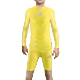 Sesto Senso Komplet Thermo chłopięcy długi rękaw spodenki CL40, CL41 Żółty