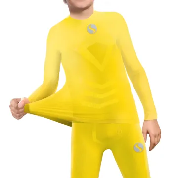 Sesto Senso Komplet Thermo chłopięcy długi rękaw spodenki CL40, CL41 Żółty