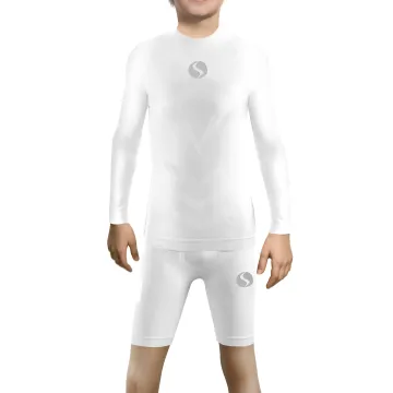 Sesto Senso Komplet Thermo chłopięcy długi rękaw spodenki CL40, CL41 Biały