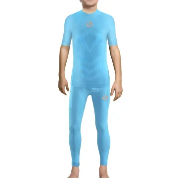 Sesto Senso Komplet Thermo chłopięcy krótki rękaw długie spodnie CL39, CL42 Niebieski