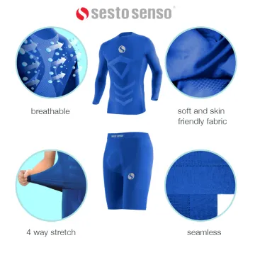 Sesto Senso Komplet Thermo chłopięcy krótki rękaw długie spodnie CL39, CL42 Chabrowy