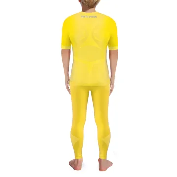 Sesto Senso Komplet Thermo chłopięcy krótki rękaw długie spodnie CL39, CL42 Żółty