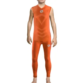 Sesto Senso Komplet Thermo chłopięcy bezrękawnik długie spodnie CL38, CL42 Pomarańczowy