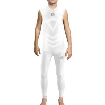 Sesto Senso Komplet Thermo chłopięcy bezrękawnik długie spodnie CL38, CL42 Biały