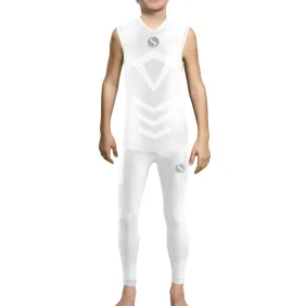 Sesto Senso Komplet Thermo chłopięcy bezrękawnik długie spodnie CL38, CL42 Biały