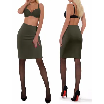 Spódnica damska bawełniana gładka Khaki