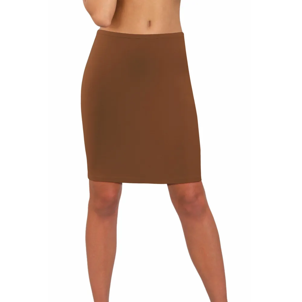 Spódnica damska bawełniana gładka Brąz