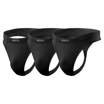 3-PAK Stringi męskie STM02 odważne czarne