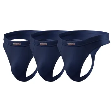 3-PAK Stringi męskie STM02 odważne granat