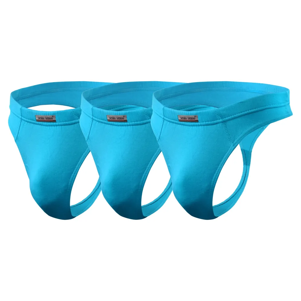 3-PAK Stringi męskie STM02 odważne turkus