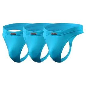 3-PAK Stringi męskie STM02 odważne turkus