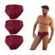 3-PAK Slipy męskie SM03 sportowy styl micromodal majtki płaskie szwy Bordowe