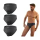 3-PAK Slipy męskie SM03 sportowy styl micromodal majtki płaskie szwy Grafit