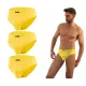 3-PAK Slipy męskie SM03 sportowy styl micromodal majtki płaskie szwy Żółte