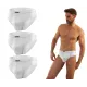 3-PAK Slipy męskie SM03 sportowy styl micromodal majtki płaskie szwy Białe